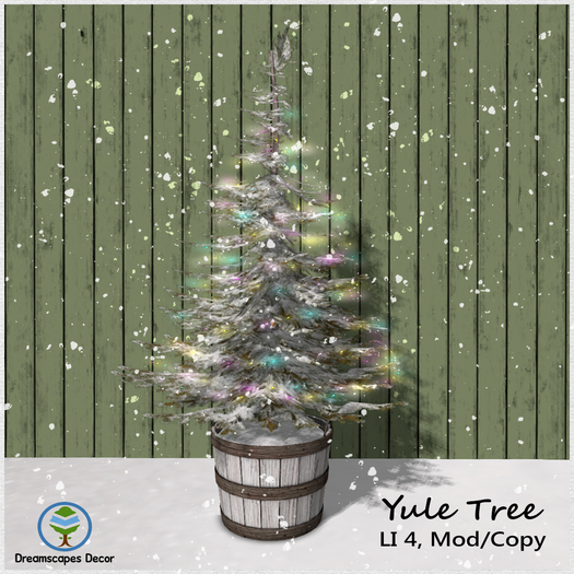 *Yule* Tree B - Christmas Tree with snow and lights