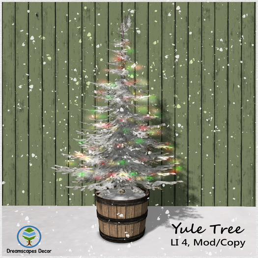 *Yule* Tree C - Christmas Tree with snow and lights