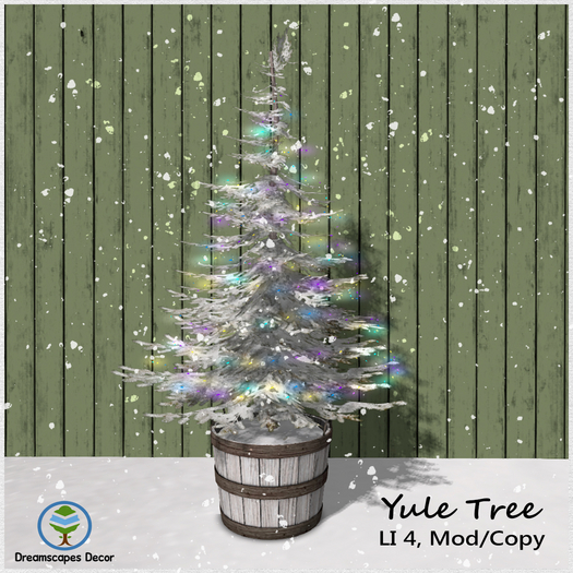 *Yule* Tree D - Christmas Tree with snow and lights