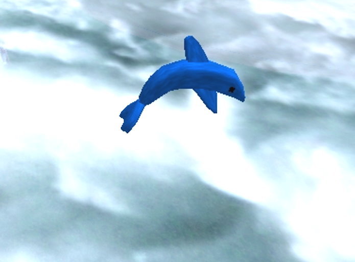 Jumping Dolphin in Wild Water by Rita Munro