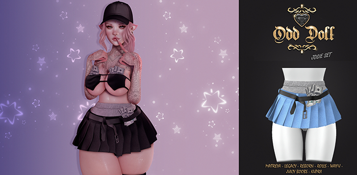 Odd Doll. Josie Skirt Med Blue - Unpacker