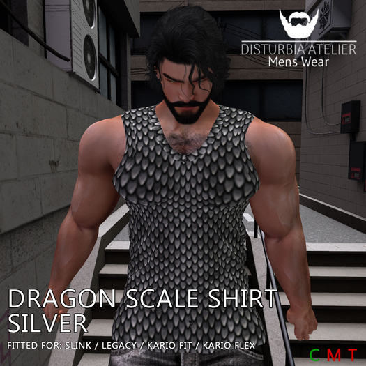 Dragon Scale Tanktop - Silver - ADD ME