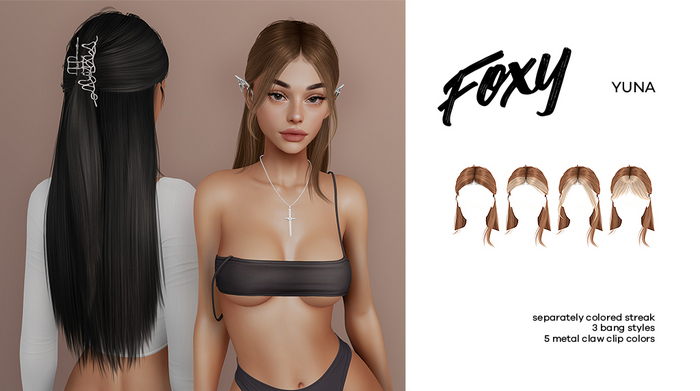 Foxy - Yuna Hair (Grayscale)