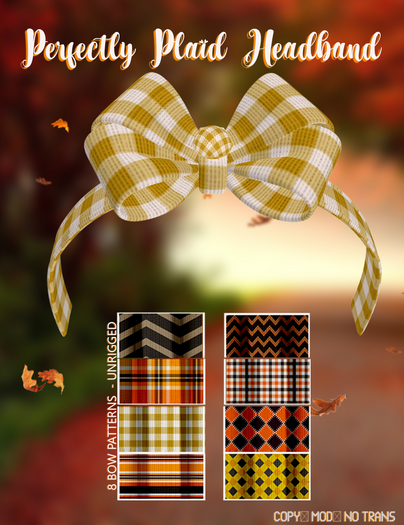 ::Polilla::Perfectly Plaid Headband (All patterns)