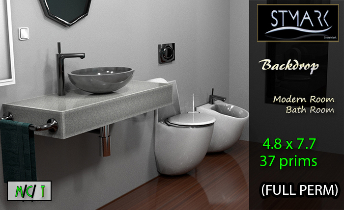 Backdrop -Modern Room - Bath Room ( full perm ) 