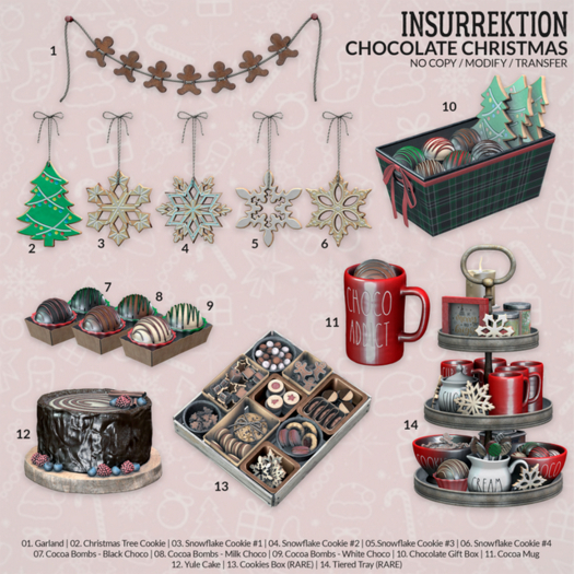 14. [IK] Chocolate Christmas - Tiered Tray - RARE