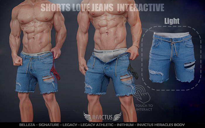 INVICTUS - Shorts Love Jeans Interactive -  Light **