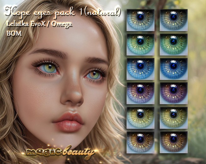 Second Life Marketplace - [Magic Beauty] Hope eyes pack 1 in natural ...
