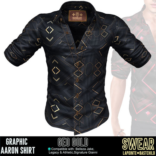 Shirt Aaron - Graphics GEO GOLD