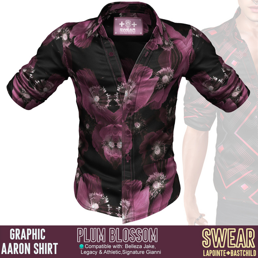 Shirt Aaron - Graphics PLUM BLOSSOM