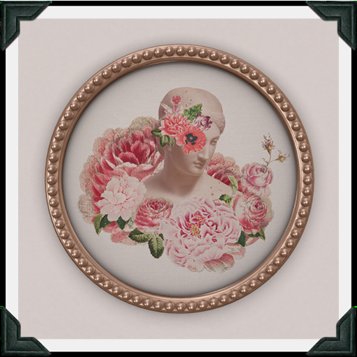 floorplan. round beaded frame / statue 1 [box]