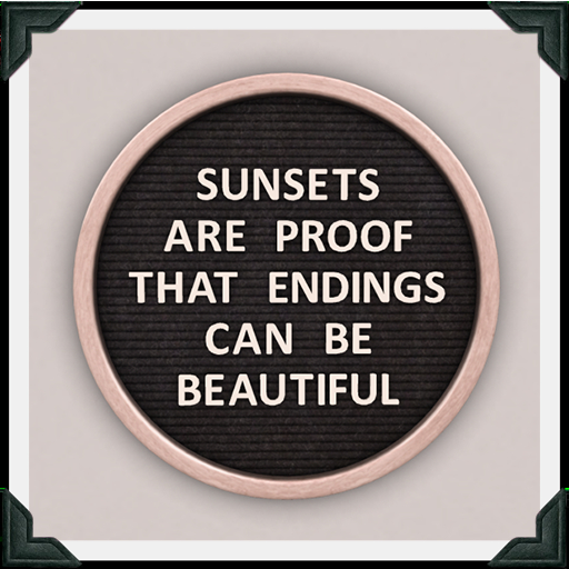 floorplan. round letterboard / sunsets [box]