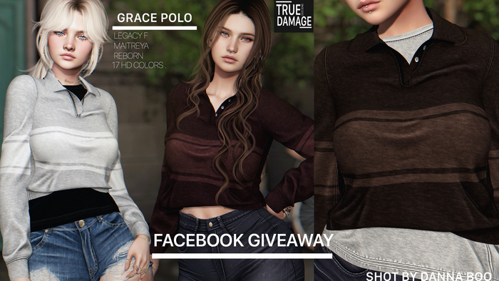 True Damage-GRACE POLO-DARKPACK