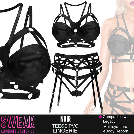Lingerie Teese PVC NOIR