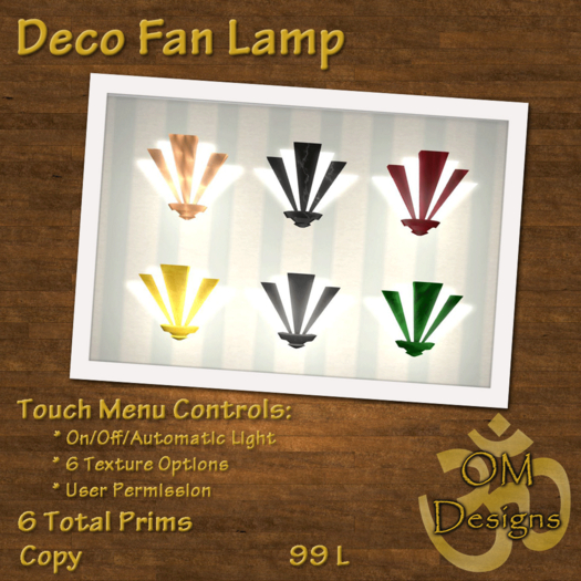 Deco Fan Lamp ~ OM Designs