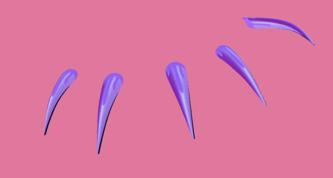 GLOSSY GRAPE DRIP CLAWS - EBODY REBORN