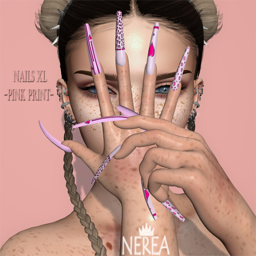 NAILS XL-PINK PRINT-