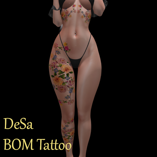 DeSa -Flowers Spring Full 010- BOM Tattoo (Add)