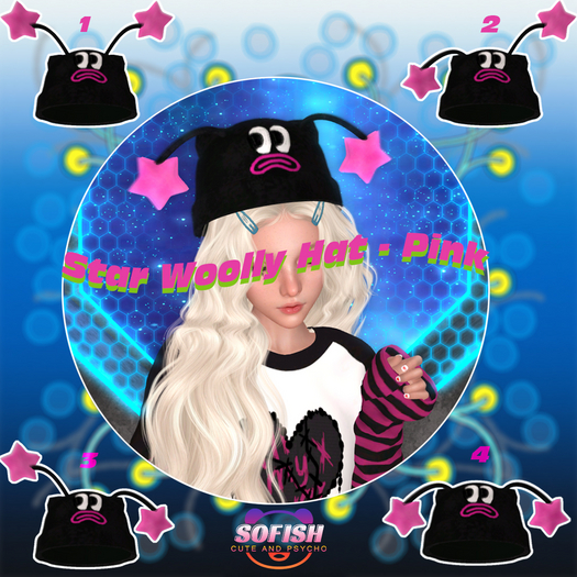 DEMO // STAR WOOLLY HAT // PINK