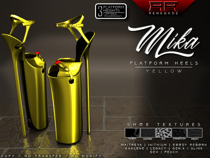 [Renegade] Mika Platform Heels - Yellow