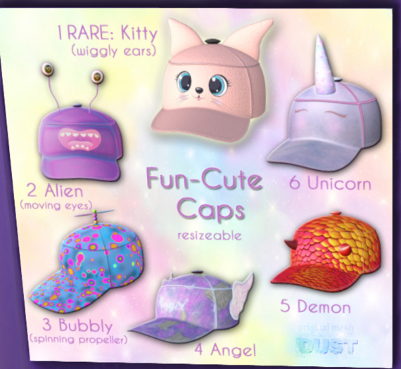 1 DUST: Fun-cute Cap Kitty - RARE