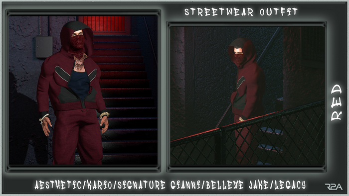 R2A-STREETWEAR OUTFIT RED