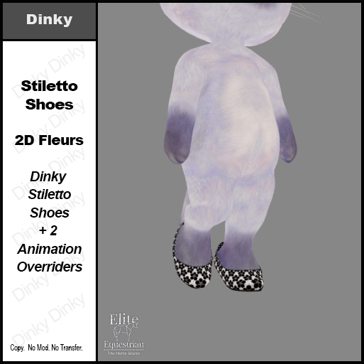 *E* Dinky Stiletto Shoes 2D Fleurs [Add & Click to Open]