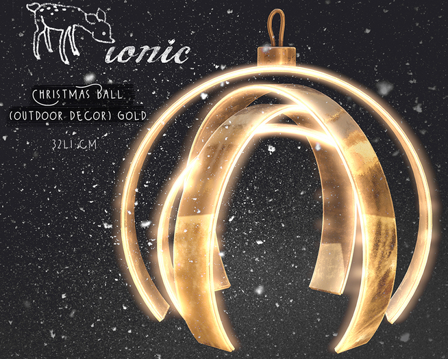 ionic : Christmas Ball (Outdoor decor) GOLD