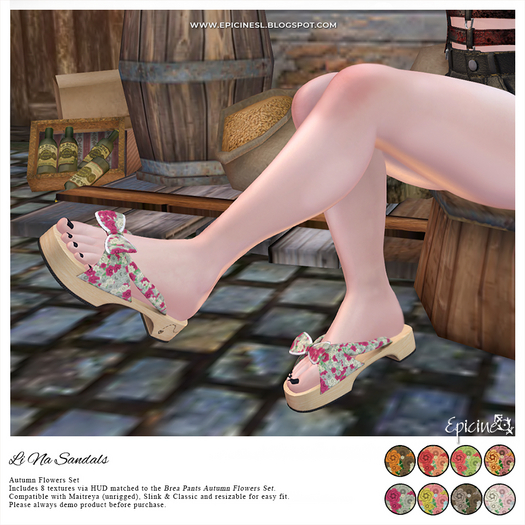 Epicine - Li Na Sandals - Autumn Flowers Set