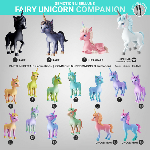 SEmotion Libellune Fairy Unicorn Companion COMMON 12