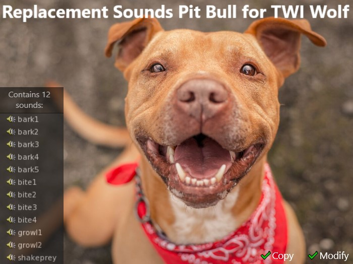 ::MDB:: Replacement Sounds Pit Bull for TWI Wolf
