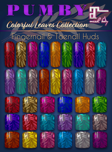 PUMBY* Colorful Leaves Collection - Maitreya Nail Applier Hud
