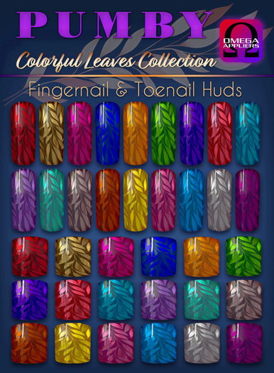 PUMBY* Colorful Leaves Collection - Omega Nail Applier Huds
