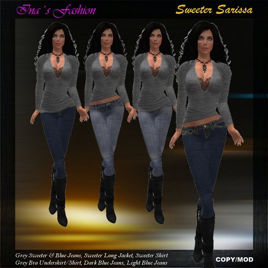 *NB* Ina Fashion - Sweater Sarissa Grey (Boxed)