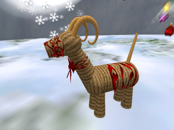Second Life Marketplace Yule Goat Straw Hay Figure Doll
