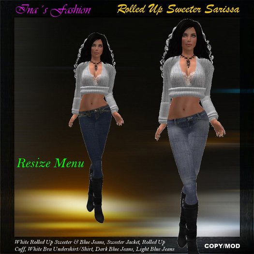 *NB* Ina - Rolled Up Sweater White (Resizer) (Boxed)