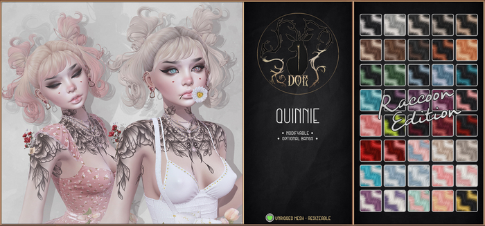 . Doe . Quinnie . Raccoon .