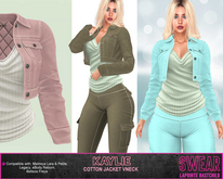Cotton Jacket Kaylie w/Vneck 