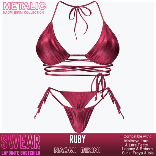 Bikini Naomi Metalic RUBY