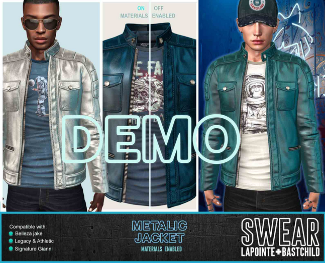 Leather Jacket Boss Metalic DEMO