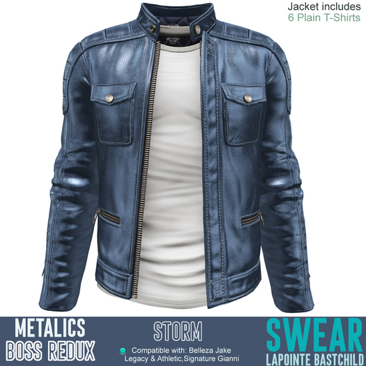 Leather Jacket Boss Metalic STORM