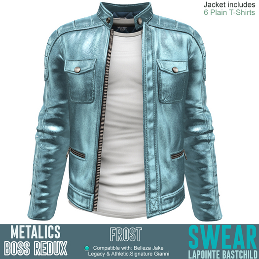 Leather Jacket Boss Metalic FROST