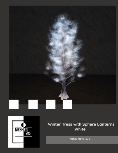 MeshedUp: Winter Tress with Sphere Lanterns - White