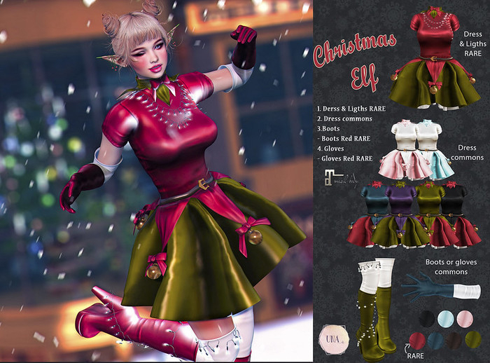 UNA.ChristmasElf BootsRed RARE