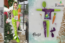 C\W Outfit Fluffy Bunny Violet Lime Rebirth