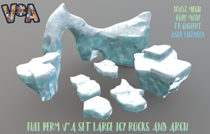 FULL PERM V*A SET LARGE ICY ROCKS AND ARCH