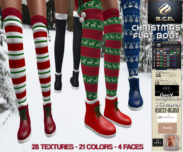 BCD Christmas Flat Boots
