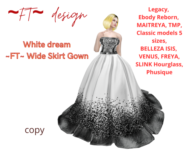 White dream ~FT~ Wide Skirt Gown 
