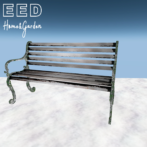 EED's WINTER TERRACE SNOWY BENCH c