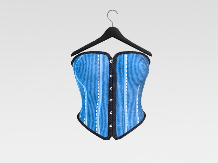 YVS ARI CORSET SOLID BLUE